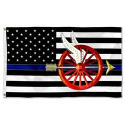 TBL Police Motor Wheel Flag Banner