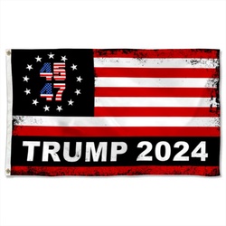 45th and 47th Trump 2024 Flag Banner