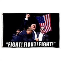 Fight Fight Fight Trump 2024 Flag Banner