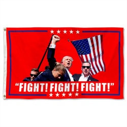 Trump Fight Fight Fight Flag Banner Shooting Fight flags Banner