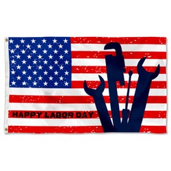 Happy Labor Day Flag Banner 680624