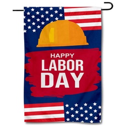 Happy Labor Day Garden Flag Banner 12x18inch -280724A Flag Banner