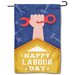 Happy Labor Day Garden Flag Banner 12x18inch -380724A  Flag Banner