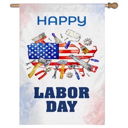 Happy Labor Day House Flag Banner 28x40inch -180724B Flag Banner