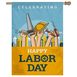 Happy Labor Day House Flag Banner 28x40inch -780724B Flag Banner