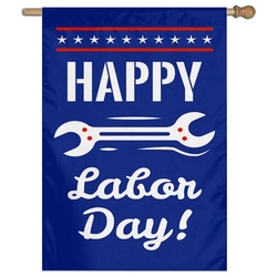 Happy Labor Day House Flag Banner 28x40inch -1080724B Flag Banner