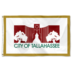 Tallahassee, Florida flag(City Hall Silhouette Flag,used 1986-2002)