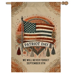 Patriot Day Flag We will never remeber September 11th House Banner 491024B