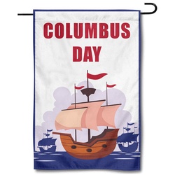 Columbus Day Garden Flag Banner 191224A