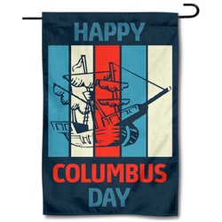 Happy Columbus Day Garden Flag Banner 391224A