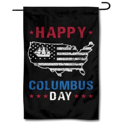 Happy Columbus Day Garden Flag Banner 991224A