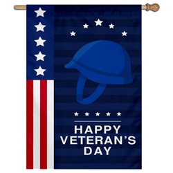 Happy Veterans Day House Flag Banner 591424B
