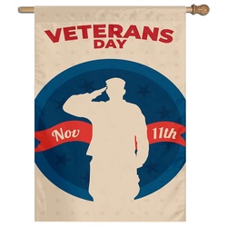 Veterans Day House Flag Banner 391424B