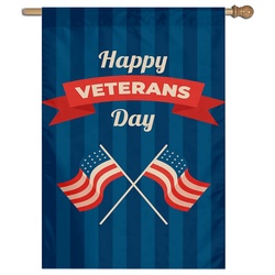 Veterans Day House Flag Banner 491424B