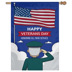 Veterans Day House Flag Banner 791424B