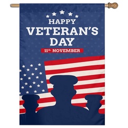 Veterans Day House Flag Banner 891424B
