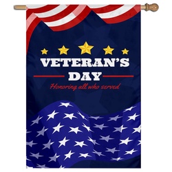 Veterans Day House Flag Banner 991424B