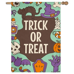 Happy Halloween House Flag Trick or Treat Banner 920247B