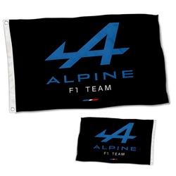 Alpine Racing F1 Flag Banner Black