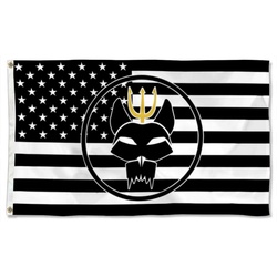 Bravo Team Seal Team Navy black and white American Flag Banner