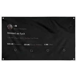 Blessed as Fuck Flag Decor Banner