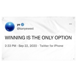Winning is the Only Option Flag Decor Banner