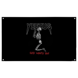 Kanye West Yeezus God Wall Flag Decor Banner