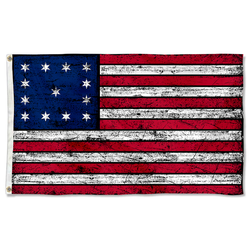 Vintage John Trumbull's Depiction the USA United States flag