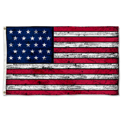 Vintage the United States flag 25 star staggered pattern flag