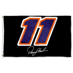 Denny Hamlin No.11 flag Black
