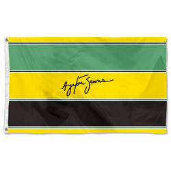 Formula One Ayrton Senna autograph Logo Flag-sign