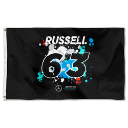 Mercedes AMG Petronas F1, 2022, George Russell No.63 Flag Banner