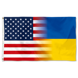 US Ukrainian Friendship Flag Banner