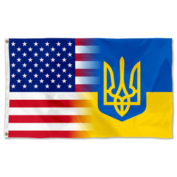US Ukrainian Friendship Flag Banner