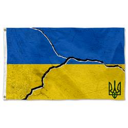 Cracked Ukraine Flag