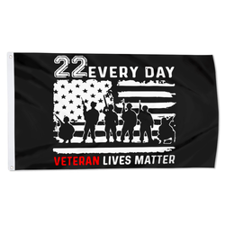 22 Every Day Veteran Lives Matter Flag