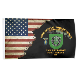 Us 10th Special Forces Group 2nd Battalion Fort Devens Ma Flag