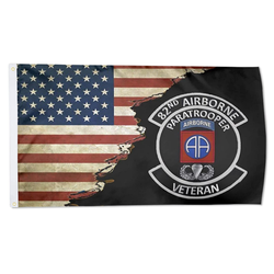 Us 82nd Airborne Paratrooper Veteran Flag