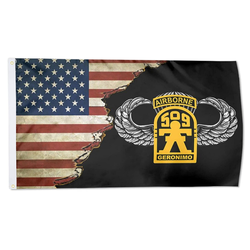 Us 509th Geronimo Airborne W Master Wings Flag