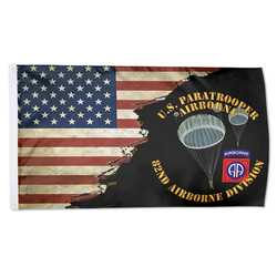 Us Paratrooper 82nd Airborne Division Wo Shadow Flag