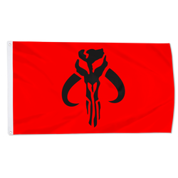 Mandalorian Flag Banner Red