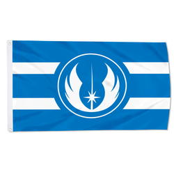 Old Jedi Order Flag Banner Blue Stripe
