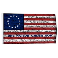 Retro Stripe One Nation Under God Home Flag United We Stand Distressed American 02