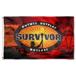 Sur-Viv-Or C-B-S Tv Tele-Vi-Sion Show Flag Banner