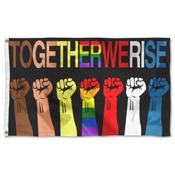 Together We Rise Protest Flag Banner