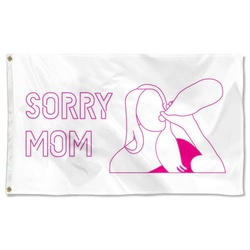 Sorry Mom Funny Flag Banner