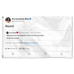 Kim kardashian west Funny twitter Flag Banner