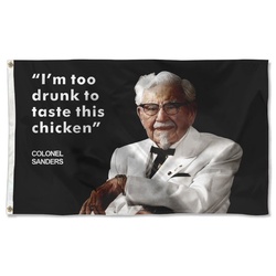 I'm too drunk to taste this chicken College Dorm Party Wall Flag Banner