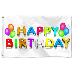 Happy Birthday Flag Banner