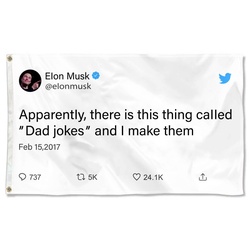 Elon Musk Funny twitter Flag Banner